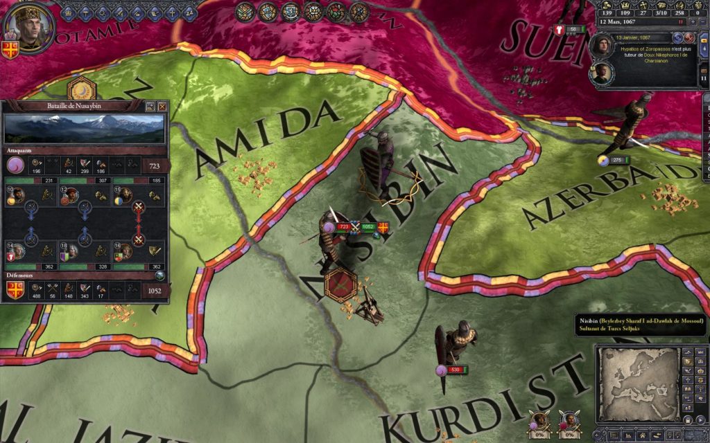 Crusader Kings 2 : Combat entre deux armées
