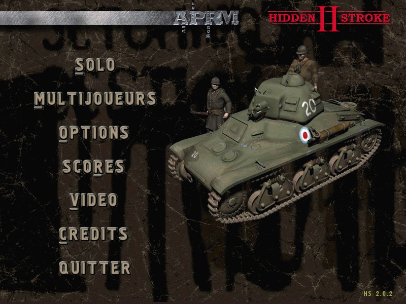 Hidden Stroke 2 : le menu