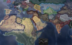 Kaiserreich : carte d'Europe, Afrique et Asie
